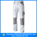 Design personalizado Men Work White Calças Workwear